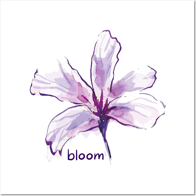 Floral Radiance: Bloom Like a Flower Inspirational Wall Art by neverland-gifts